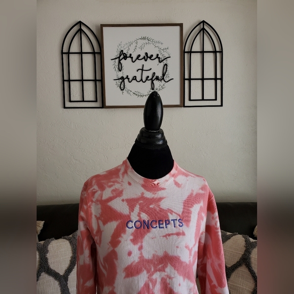 Concepts Tie Dye Long Sleeve Sweatshirt Women’s Size M Classic Boho Chic Retro - Picture 2 of 13